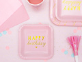 Trumpet whistles unrolled iridescent pink - 6 pcs