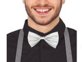 Silver bow-tie - 1 pc