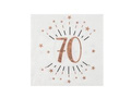 Seventieth Birthday Sparkling pink gold napkins - 33 cm - 10 pcs.