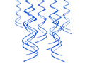 Hanging decoration swirls blue - 60 cm - 5 pcs.