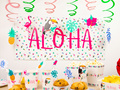 Hanging birthday decoration Hawaiian Aloha Party - 6 pcs.