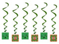 Birthday hanging decoration Pixels - 6 pcs.