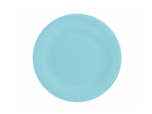 Light blue paper plates - 18 cm - 6 pcs.