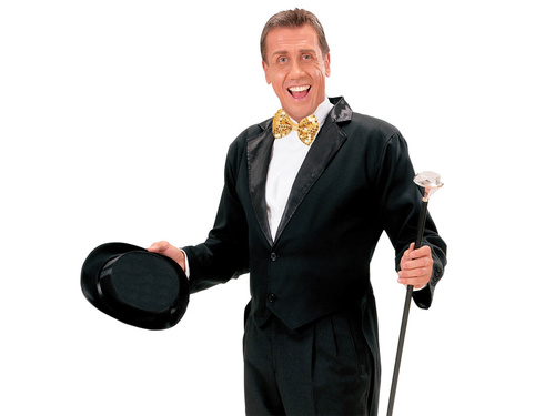 Gold bow-tie with light