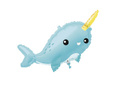 Narwhal foil balloon - 94 cm - 1 pc.