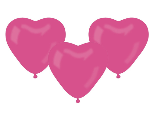 Pink hearts latex balloons - 50 pcs.