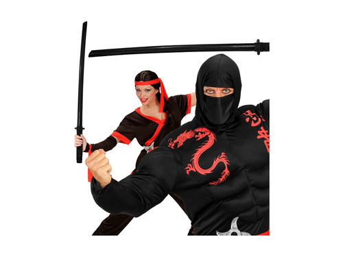 Katana ninja drewniana czarna - 100 cm
