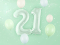 Balon foliowy zielony cyfra 1 - 72 cm - 1 szt.