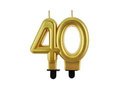 Candle for forty metallic gold - 1 pc.
