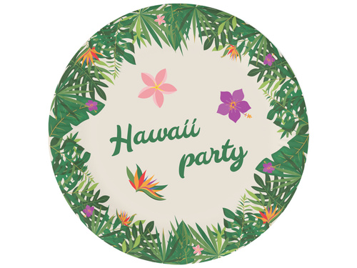 Hawaii Party plates - 18 cm - 6 pcs.