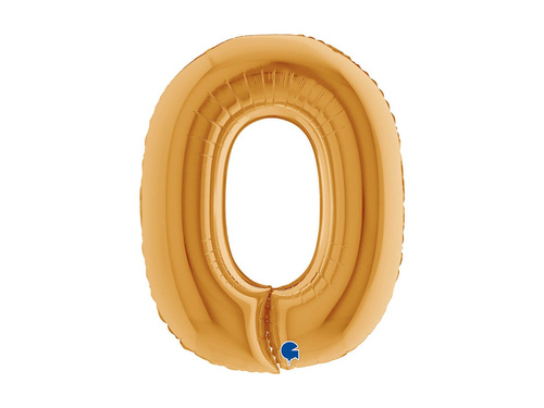 Balon foliowy literka O złoty - 40" - 1 szt.
