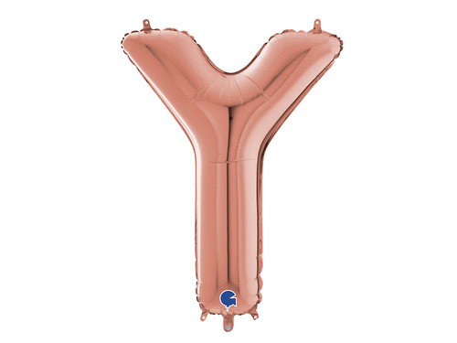 SuperShape Letter "Y" Rose Gold Foil Balloon - 66 cm - 1 pc