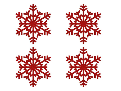 Podstawka pod kubek - Śnieżynka - 10 cm - 4 szt.
