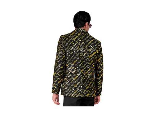 Imprezowa marynarka Happy New Year - czarna