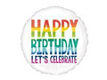 Rainbow Happy Birthday foil balloon - 43 cm