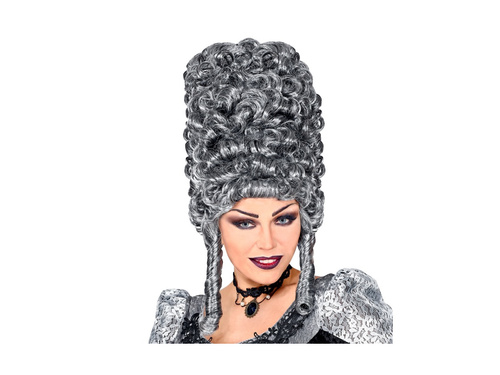 Szara ekstra wysoka peruka gotycka