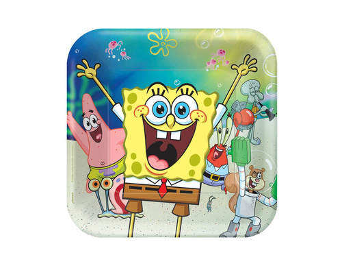 Spongebob Kanciastoporty birthday plates - 23 cm - 8 pcs.