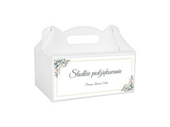 Decorative cake box white - 6 pc