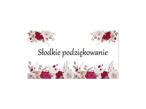 Stickers for cake boxes with flowers - 30 pcs.