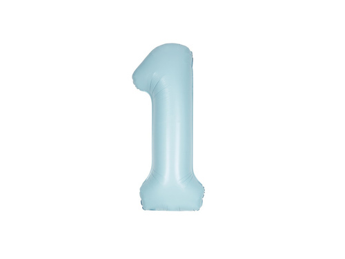Foil balloon number 1 blue - 86 cm - 1 pc.