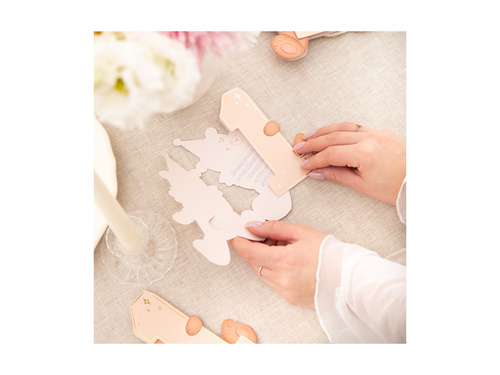 Zaproszenie na roczek Miś - 12 cm x 17,5 cm - 6 szt.