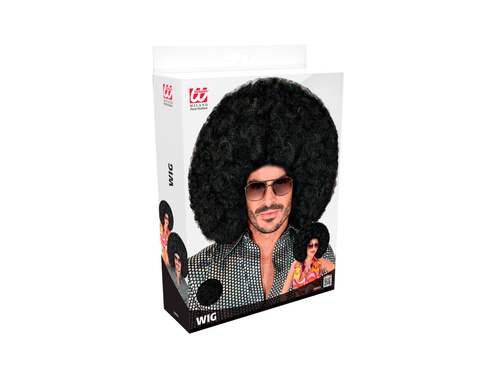 Czarna duża peruka afro