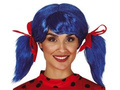 Blue Wig with ponytails
