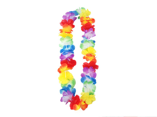 Hawaiian necklace - rainbow - 90 cm - 1 piece.