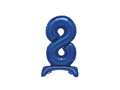 Balon foliowy stojący cyfra 8 niebieski - 76 cm - 1szt.