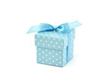 Boxes for guests with a bow blue - 10 pcs.