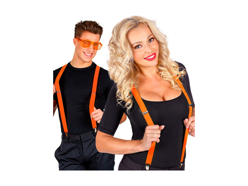 Neonowe pomarańczowe szelki disco