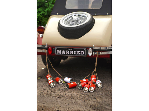 Wedding cans, retro, 14 x 7cm, 1pack