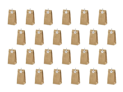 Kalendarz adwentowy Torebki kraftowe