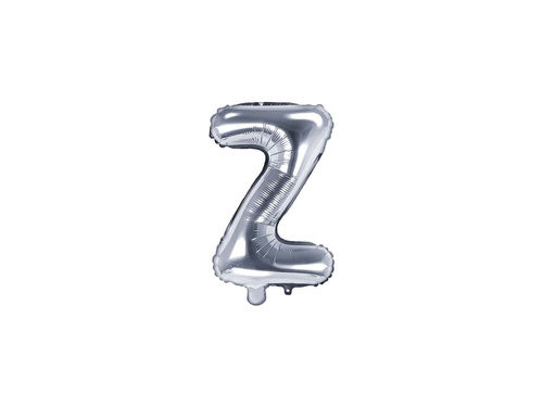 Foil balloon letter "Z" silver - 35 cm