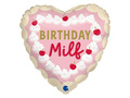 Balon foliowy Birthday Milf- 36x36 cm - 1 szt.