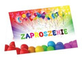 Birthday invitation with balloons - 6 pcs.