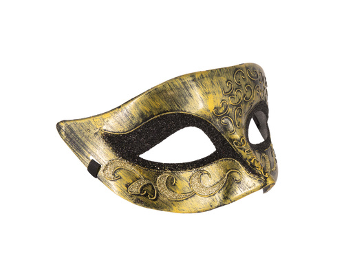 Maska karnawałowa - złota - 1 szt.
