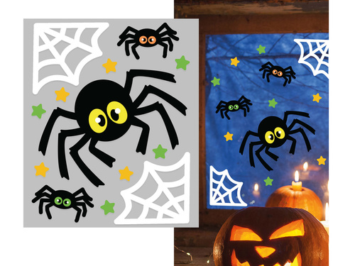 Naklejki żelowe na szybę na Halloween - 1 op.