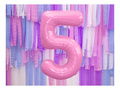 Foil balloon number 5 pink - 86 cm - 1 pc.