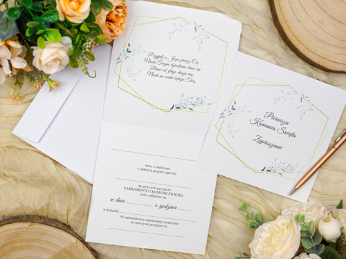 Comunion invitation card & envelope - 1 pc