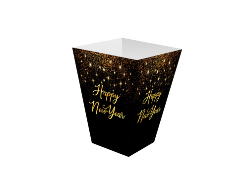 Sparkling Happy New Year popcorn boxes - 6 pcs.