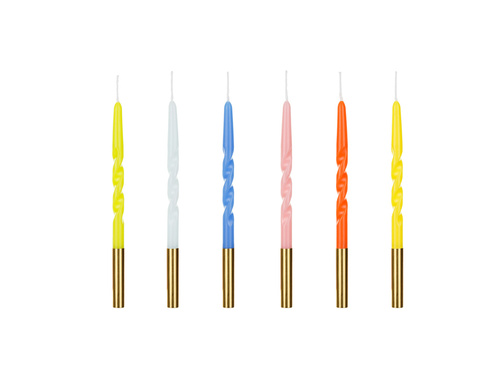 Birthday candles multicolor - 6 pcs