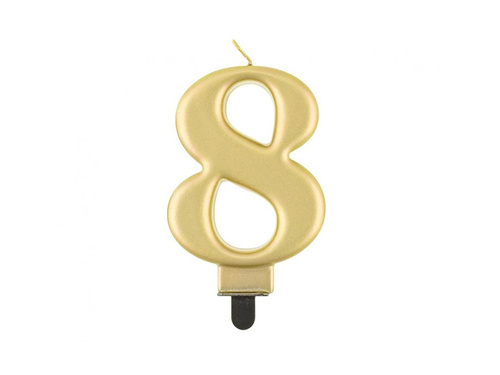 Gold Candle no 8 - 1 pc