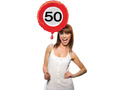 Traffic Sign 50 Foil Balloon - 46 cm - 1 pc