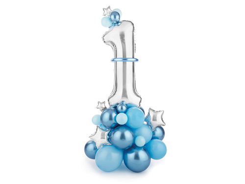 Set of balloons for a birthday party blue - 50 pcs.