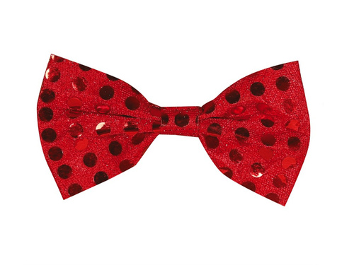 Red bow-tie with sequined - 1 pc
