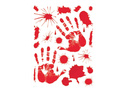 Bloody hands window sticker