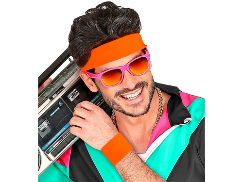 Pair of neon orange wristbands