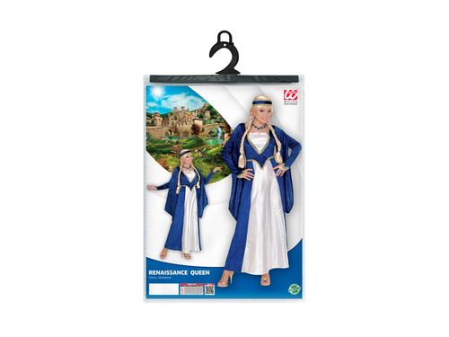 Strój Królowa renesansu welurowa (niebieska)