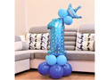 Set of balloons for a birthday party blue - 15 pcs.